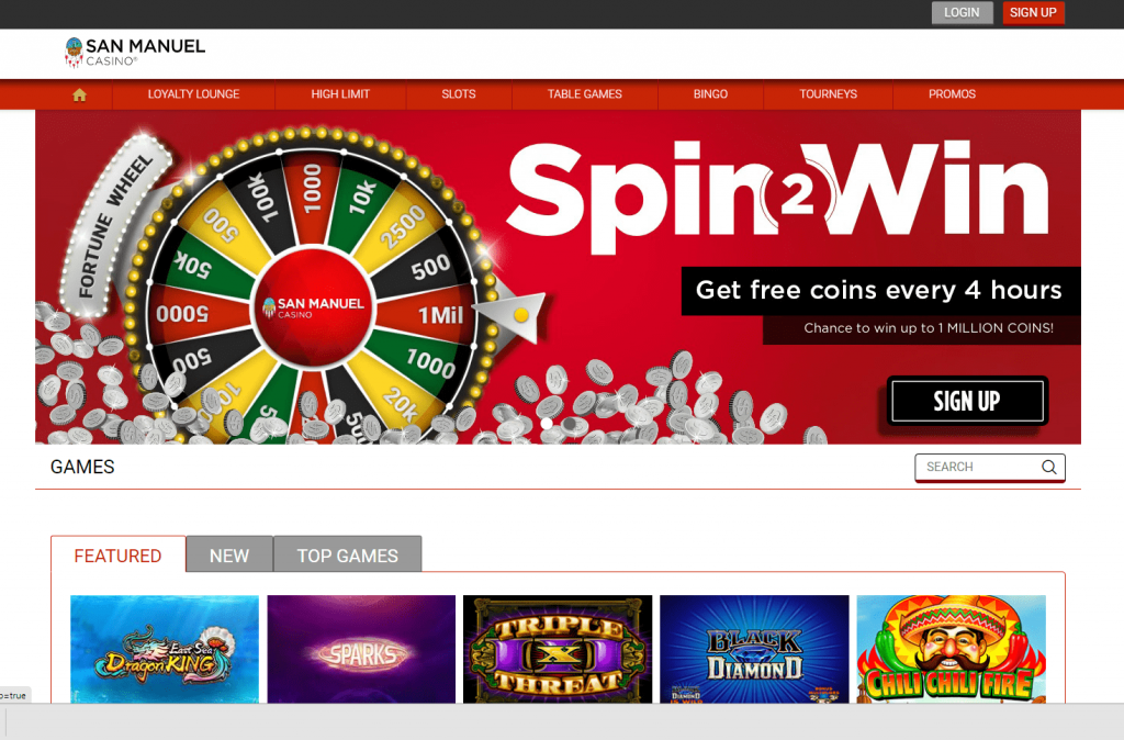 san manuel online casino log in