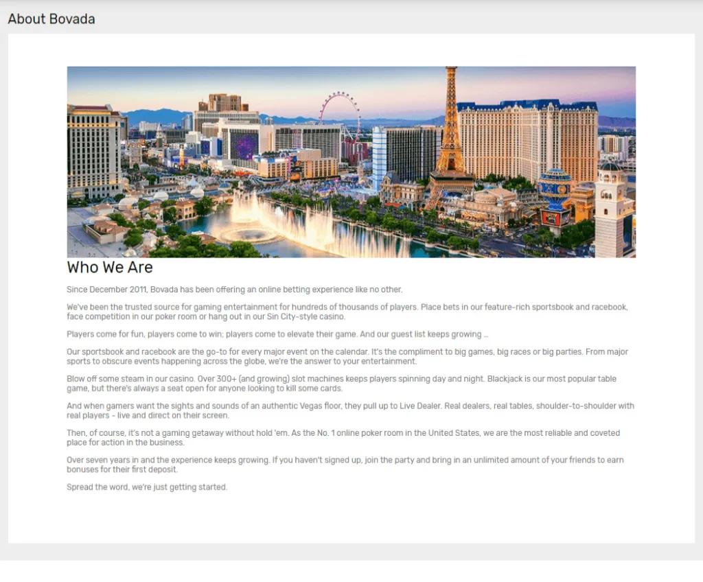 About Bovada