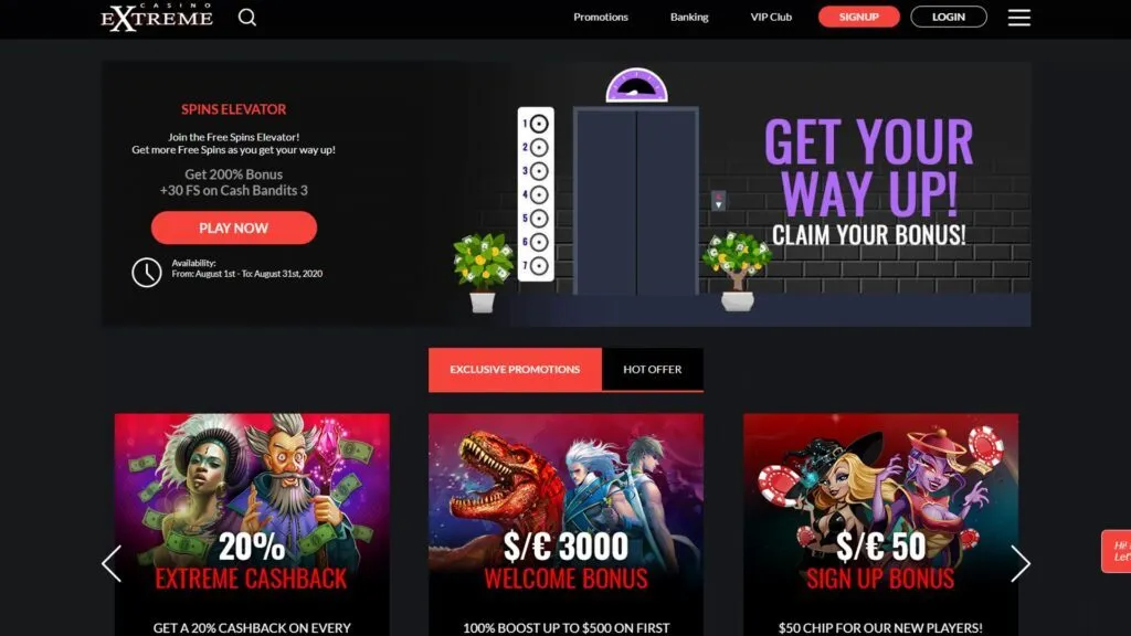 Casino Extreme No Deposit Bonus