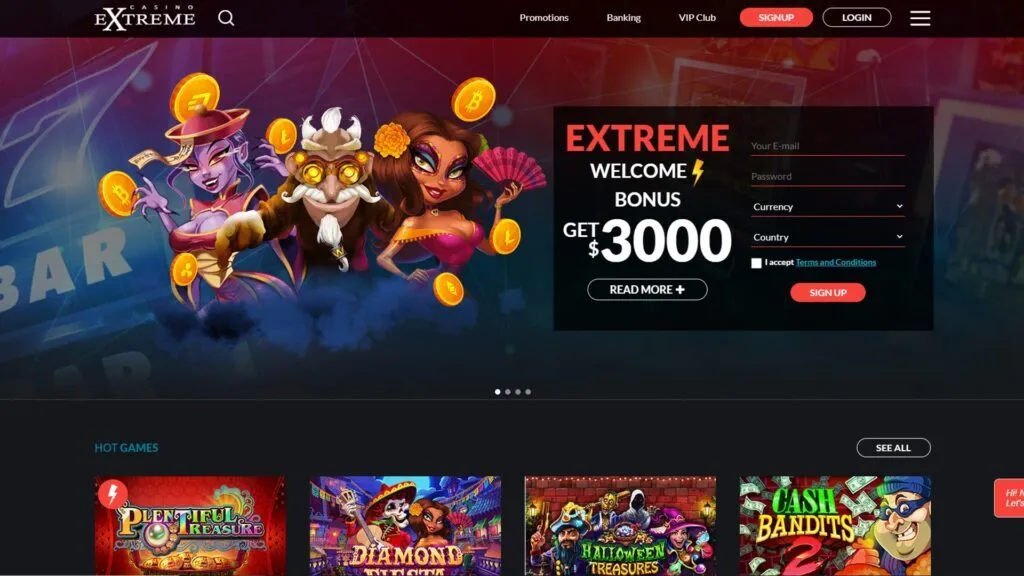 Casino Extreme Homepage