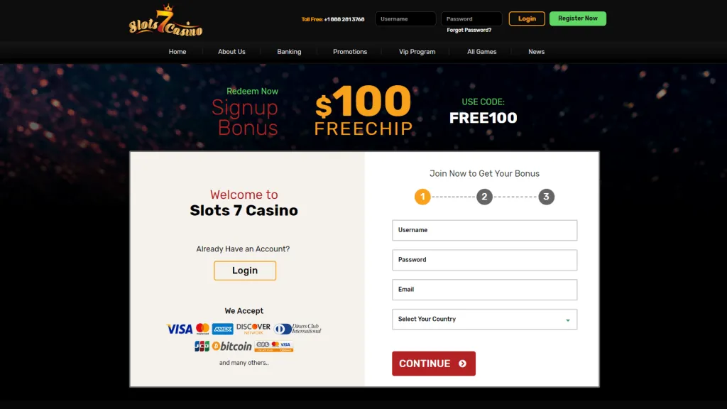 Slots 7 Casino 3 Slots 7 Casino No Deposit Bonus