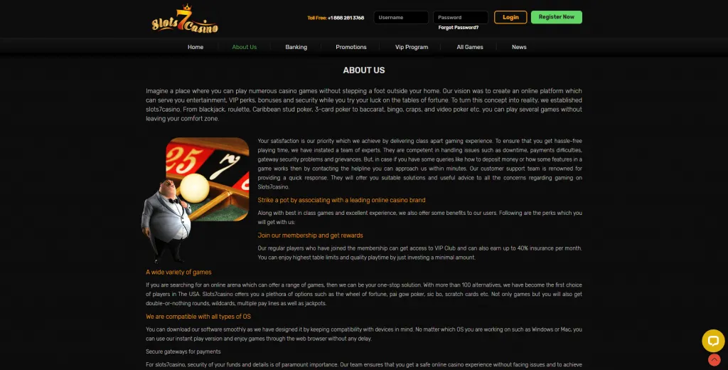 Slots 7 Casino 4 Slots 7 Casino No Deposit Bonus About Us