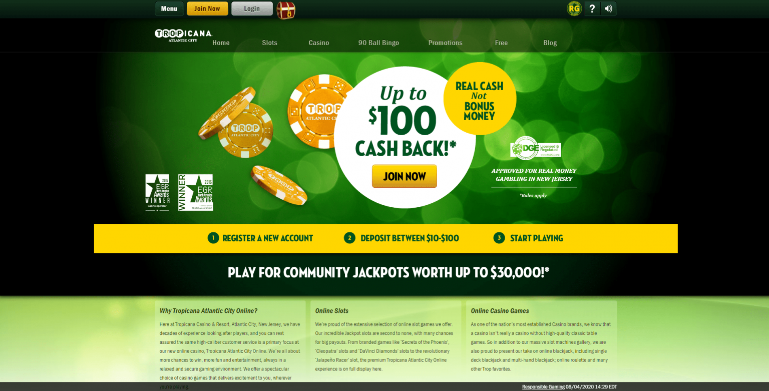 tropicana online casino pa no deposit bonus