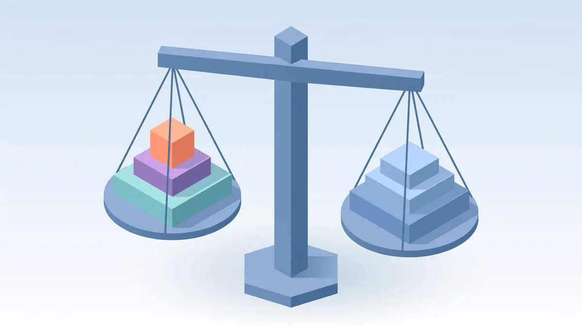 Isometric balance scale icon representing how we evaluate Canadian online casinos