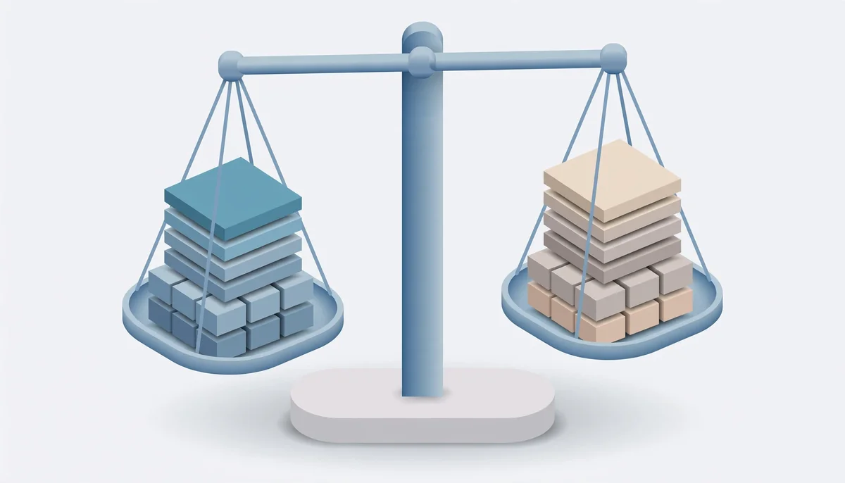 Casino evaluation methodology — balance scale isometric icon