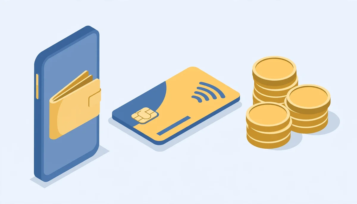 Payment methods for USA online casinos — wallet and card isometric