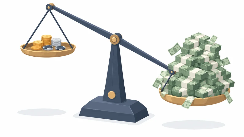 Why That $200 Free No Deposit Casino Offer Is Almost Always Fake: 5 Red Flags 3 Isometric balance scale weighing coins against an overflowing pile of cash