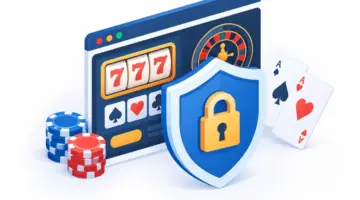 6 Ways To Securely Choose A Decent Internet Casino. Frauds Won't Pass! 252 Isometric illustration of a shield and padlock guarding an online casino browser window
